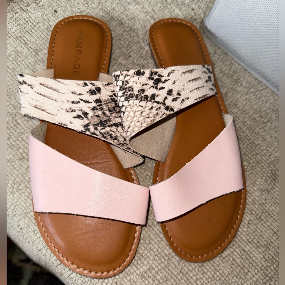 Rampage Pink and Snake Pattern Sandals. Great/like new condition. Size 9